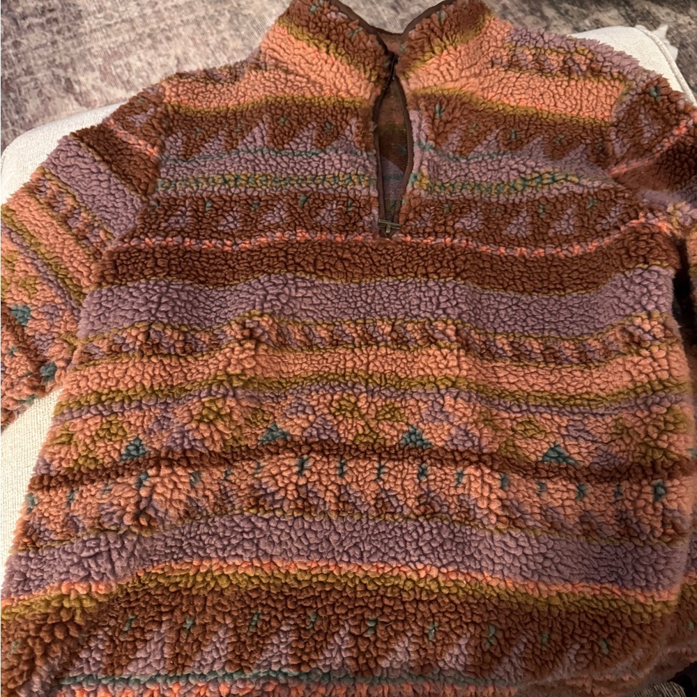 L.L. Bean Multicolor Fleece Pullover